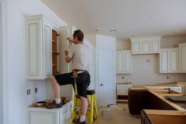 Open concept kitchen conversion in Potomac by JMT Kitchen Cabinet